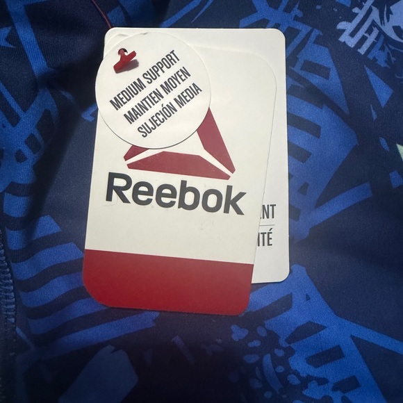 Reebok Navy and Cobalt Patterned Sports Bra - Picture 4 of 6